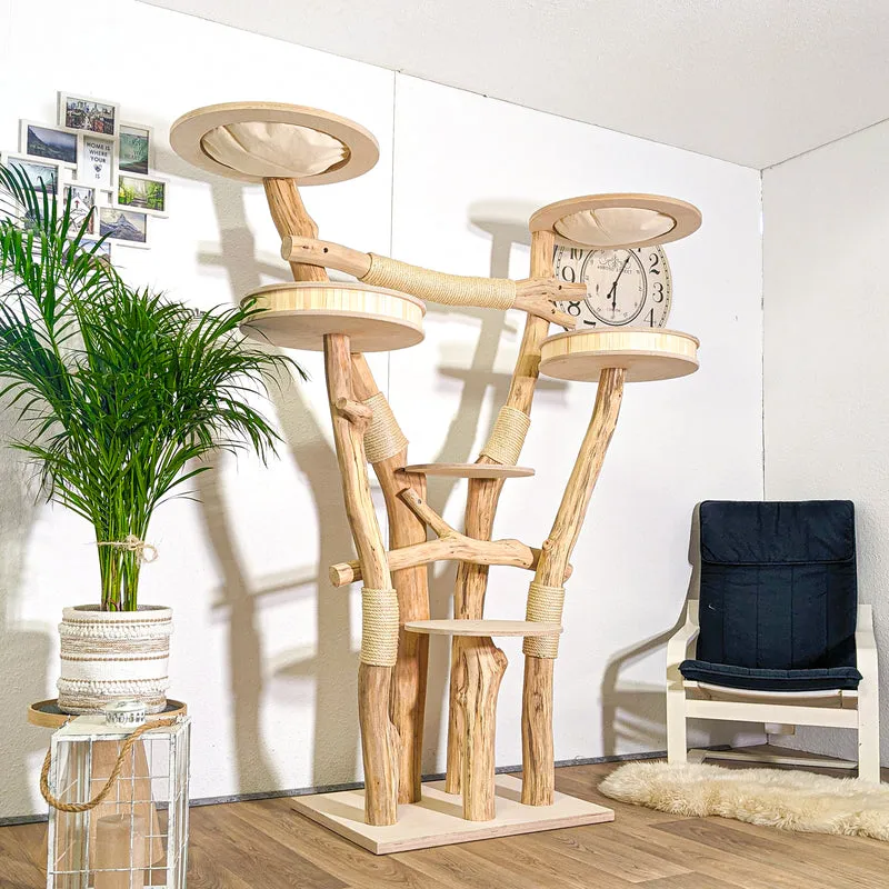 Naturkratzbaum 4373 Kratzbaum Natur Holz Design 192 cm hoch Katzenbaum