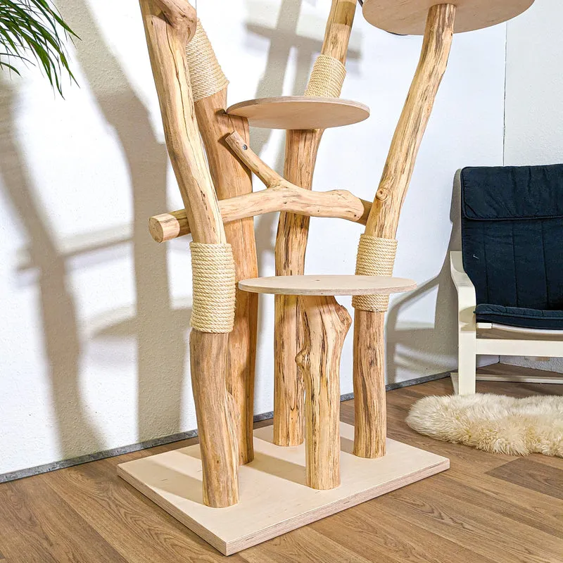 Naturkratzbaum 4373 Kratzbaum Natur Holz Design 192 cm hoch Katzenbaum