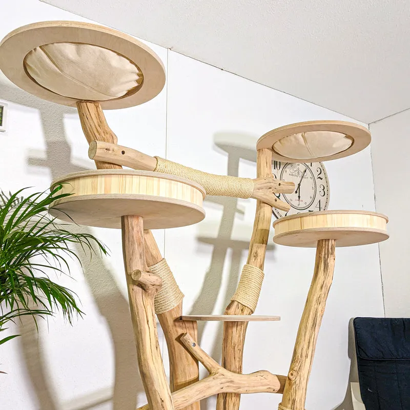 Naturkratzbaum 4373 Kratzbaum Natur Holz Design 192 cm hoch Katzenbaum