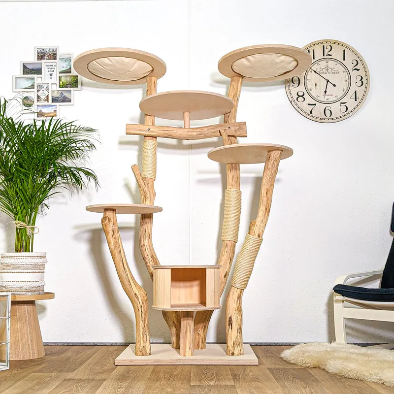 Naturkratzbaum 4372 Kratzbaum Natur Holz Design 180 cm hoch Katzenbaum
