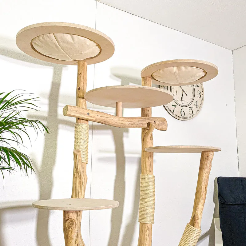 Naturkratzbaum 4372 Kratzbaum Natur Holz Design 180 cm hoch Katzenbaum