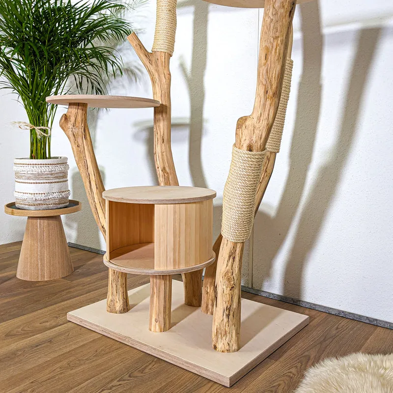 Naturkratzbaum 4372 Kratzbaum Natur Holz Design 180 cm hoch Katzenbaum
