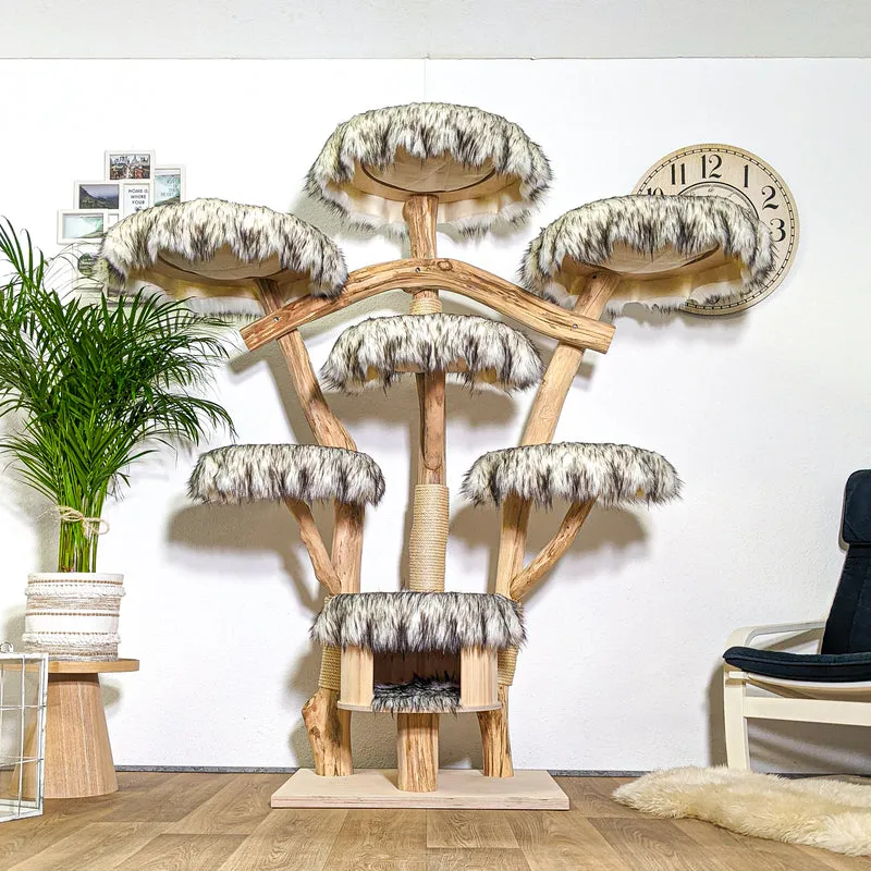 Naturkratzbaum 4370 Kratzbaum Natur Holz Design 188 cm hoch Katzenbaum