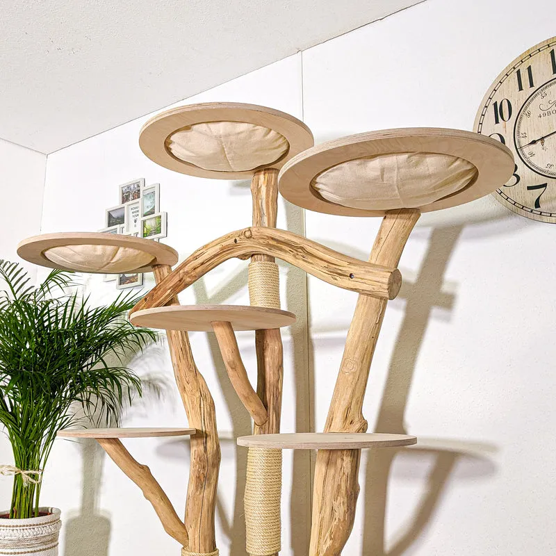 Naturkratzbaum 4370 Kratzbaum Natur Holz Design 188 cm hoch Katzenbaum