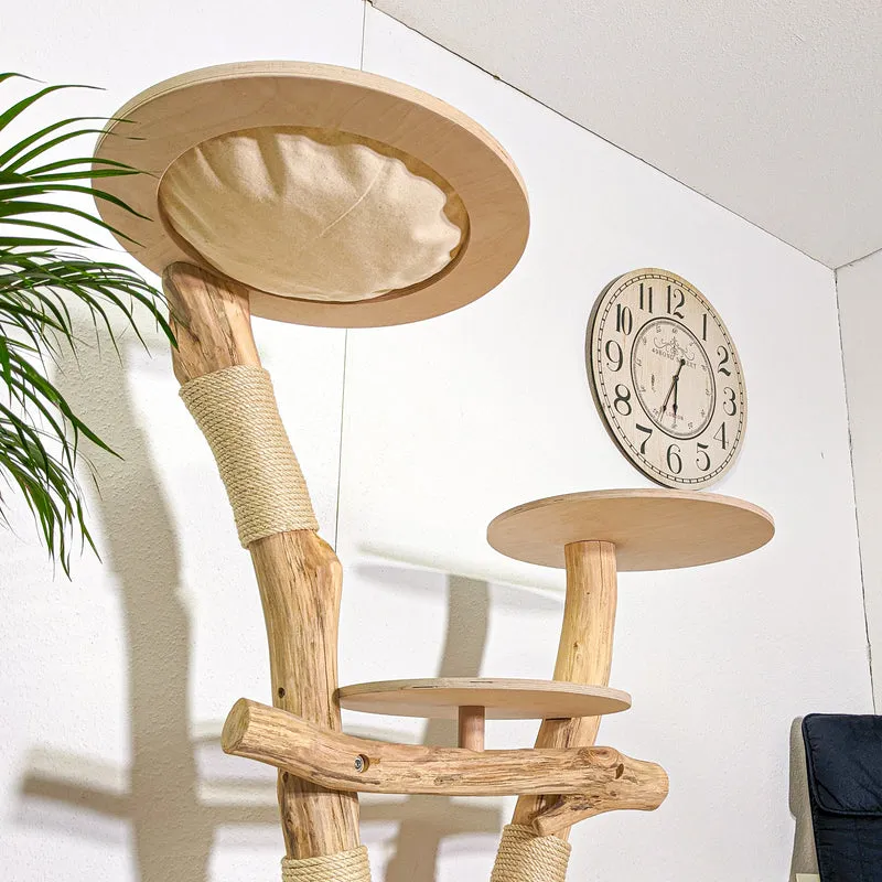 Naturkratzbaum 4369 Kratzbaum Natur Holz Design 150 cm hoch Katzenbaum