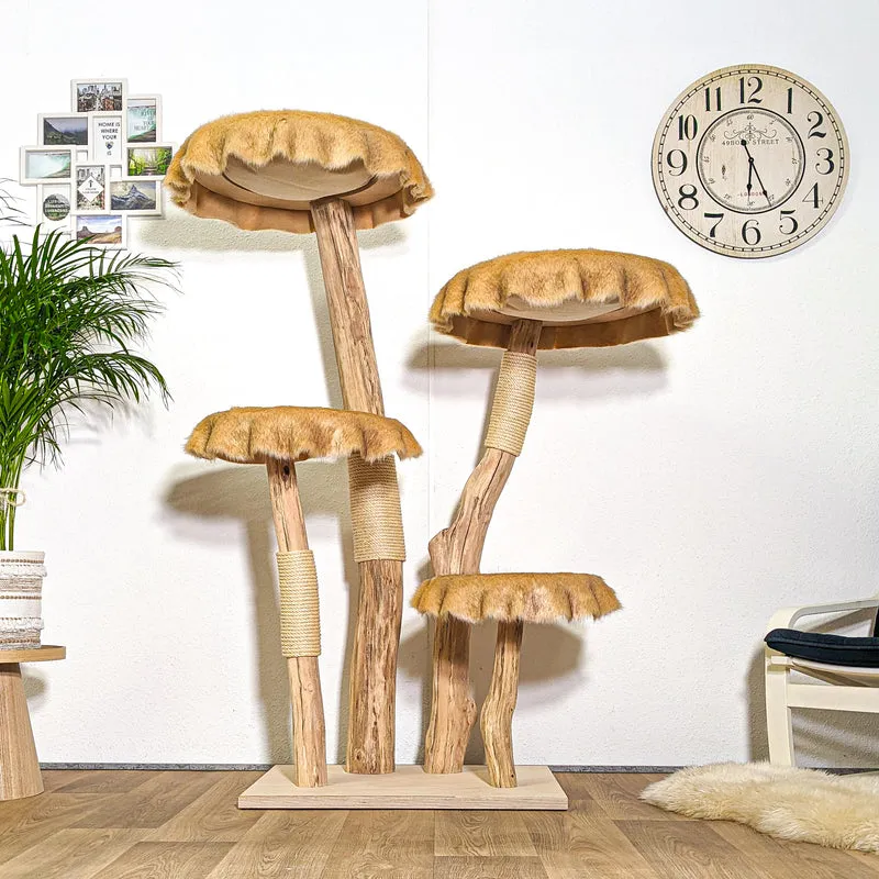 Naturkratzbaum 4368 Kratzbaum Natur Holz Design 165 cm hoch Katzenbaum