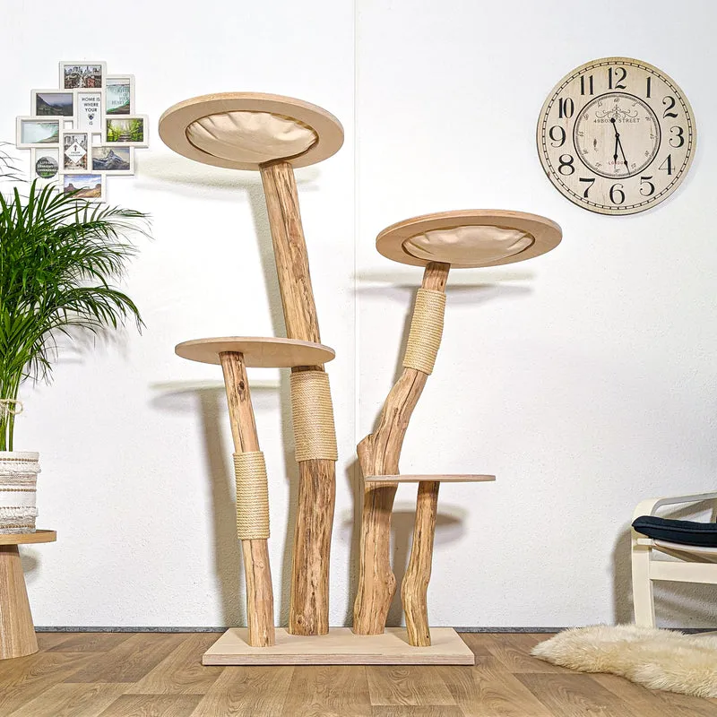 Naturkratzbaum 4368 Kratzbaum Natur Holz Design 165 cm hoch Katzenbaum
