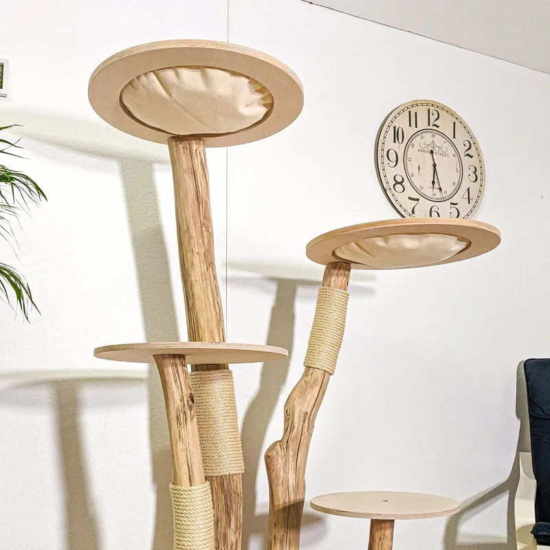 Naturkratzbaum 4368 Kratzbaum Natur Holz Design 165 cm hoch Katzenbaum