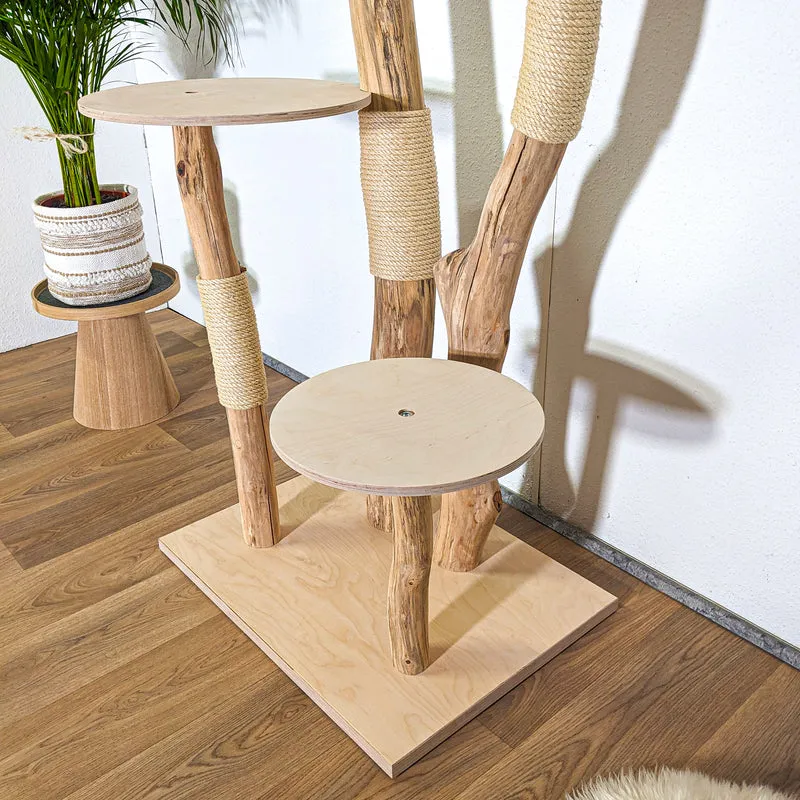 Naturkratzbaum 4368 Kratzbaum Natur Holz Design 165 cm hoch Katzenbaum
