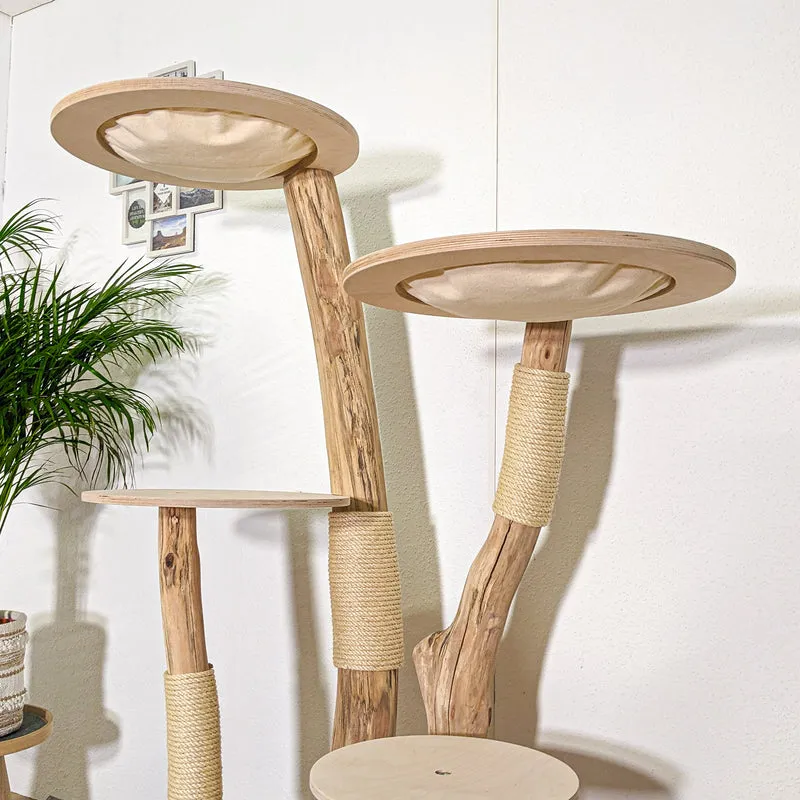 Naturkratzbaum 4368 Kratzbaum Natur Holz Design 165 cm hoch Katzenbaum
