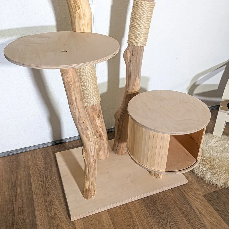 Naturkratzbaum 4355 Kratzbaum Natur Holz Design 175 cm hoch Katzenbaum