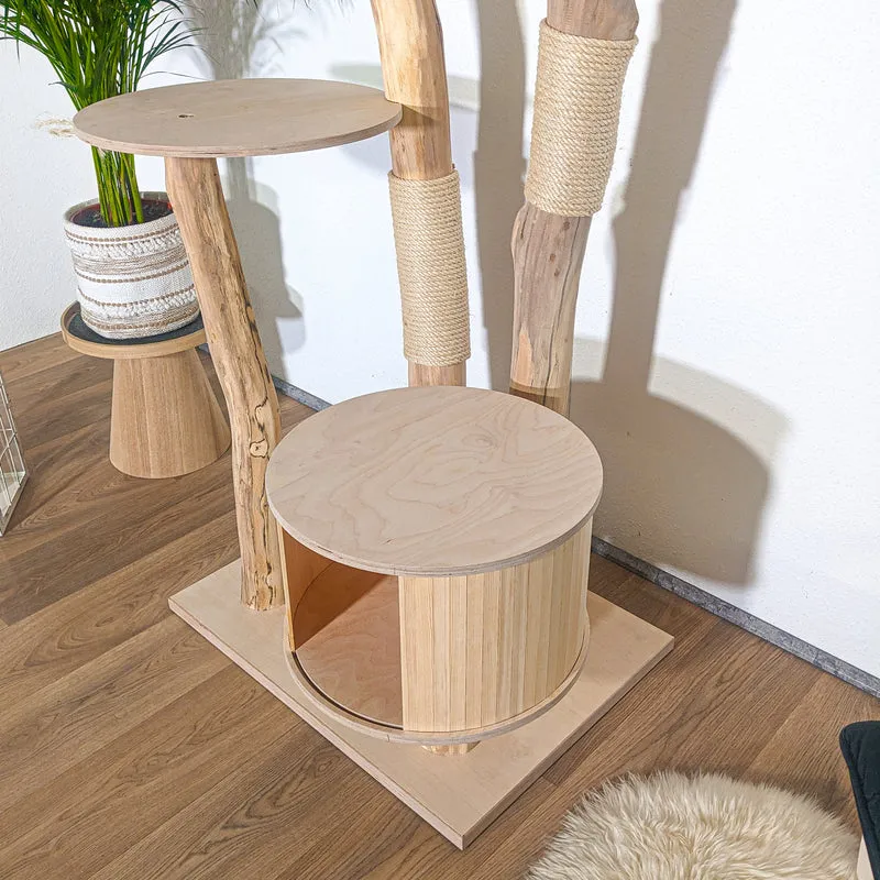 Naturkratzbaum 4355 Kratzbaum Natur Holz Design 175 cm hoch Katzenbaum