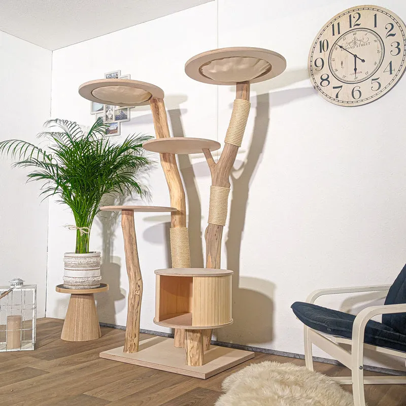 Naturkratzbaum 4355 Kratzbaum Natur Holz Design 175 cm hoch Katzenbaum