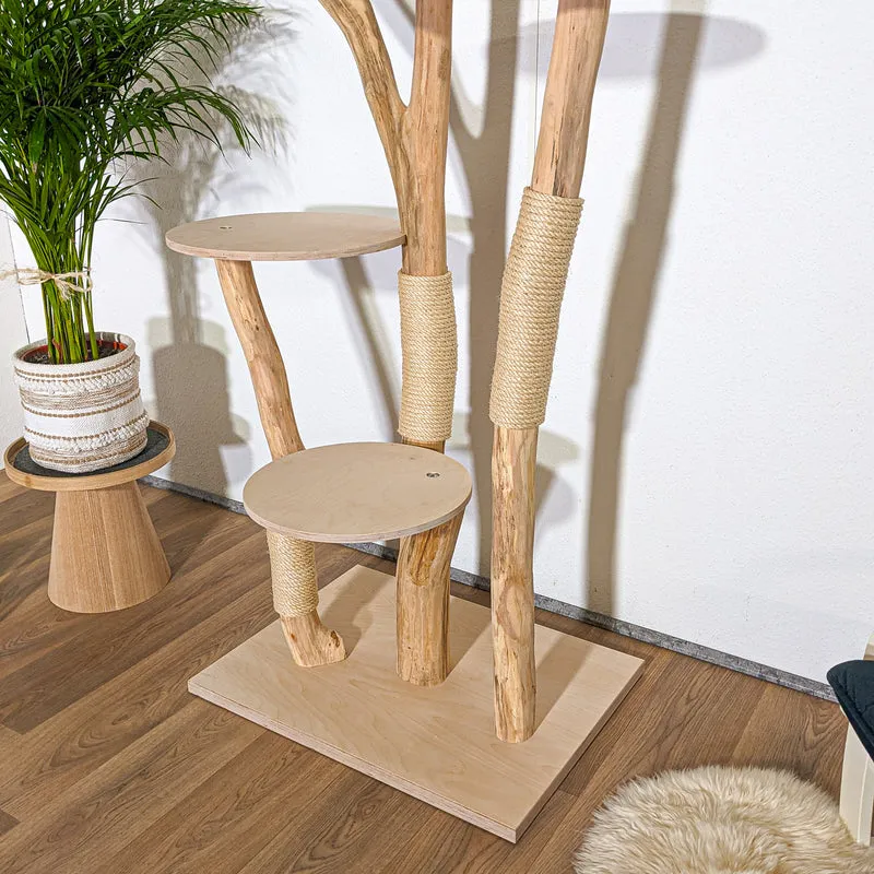 RESERVIERT - Naturkratzbaum 4360 Kratzbaum Natur Holz Design 205 cm hoch Katzenbaum