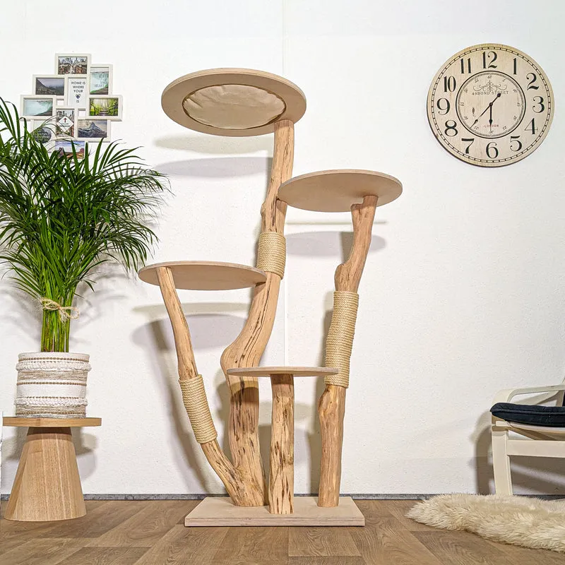 Naturkratzbaum 4359 Kratzbaum Natur Holz Design 165 cm hoch Katzenbaum