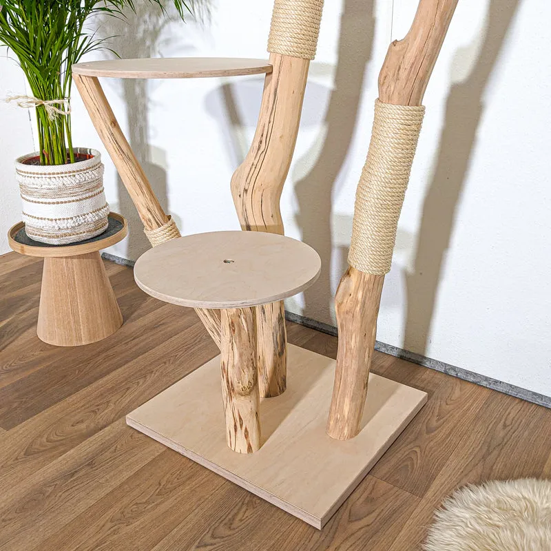 Naturkratzbaum 4359 Kratzbaum Natur Holz Design 165 cm hoch Katzenbaum