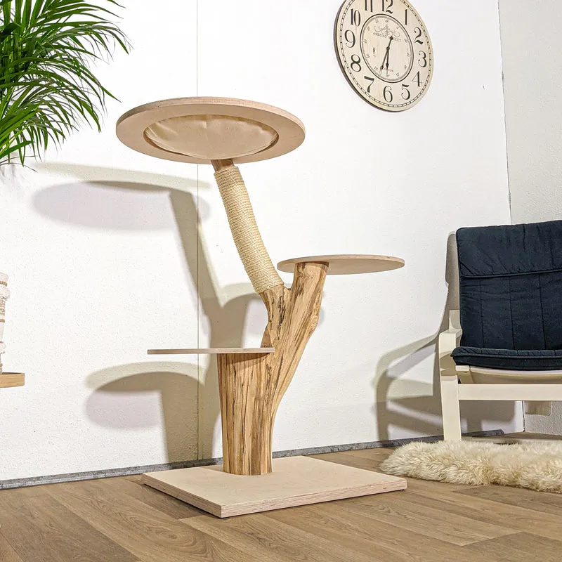 Naturkratzbaum 4358 Kratzbaum Natur Holz Design 110 cm hoch Katzenbaum