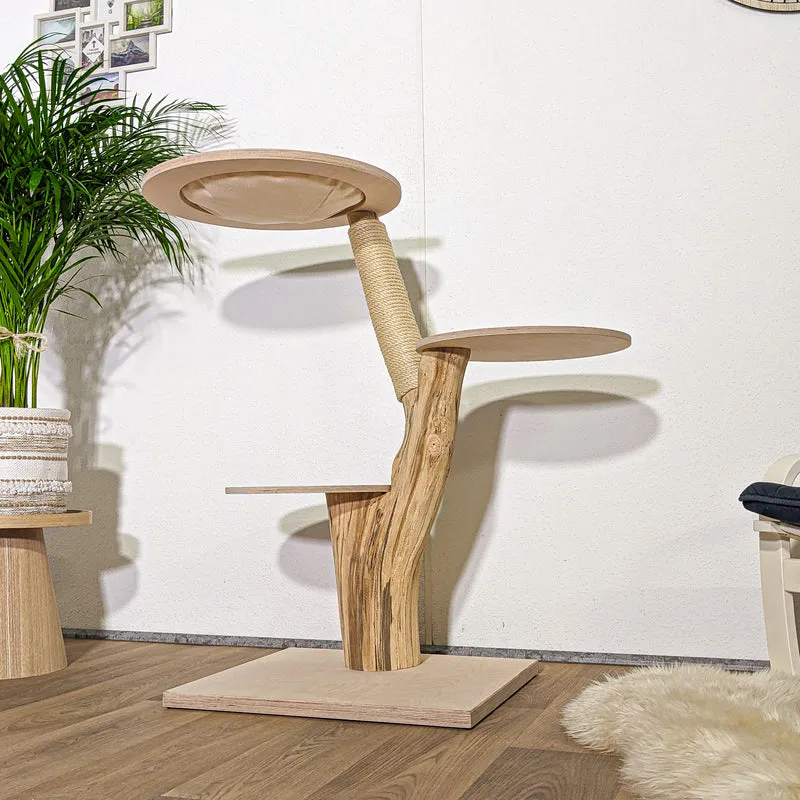 Naturkratzbaum 4358 Kratzbaum Natur Holz Design 110 cm hoch Katzenbaum