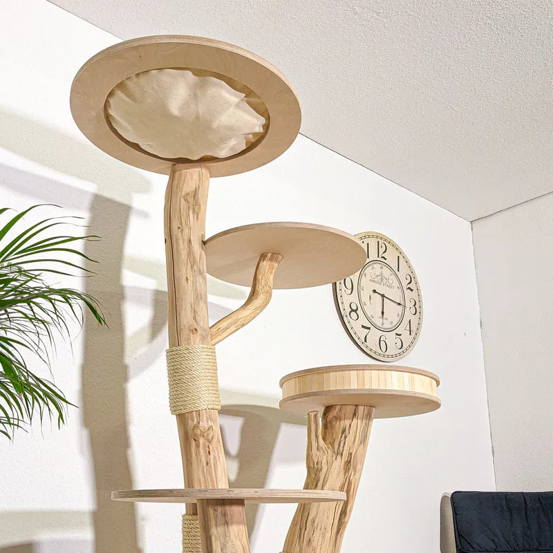 Naturkratzbaum 4357 Kratzbaum Natur Holz Design 188 cm hoch Katzenbaum