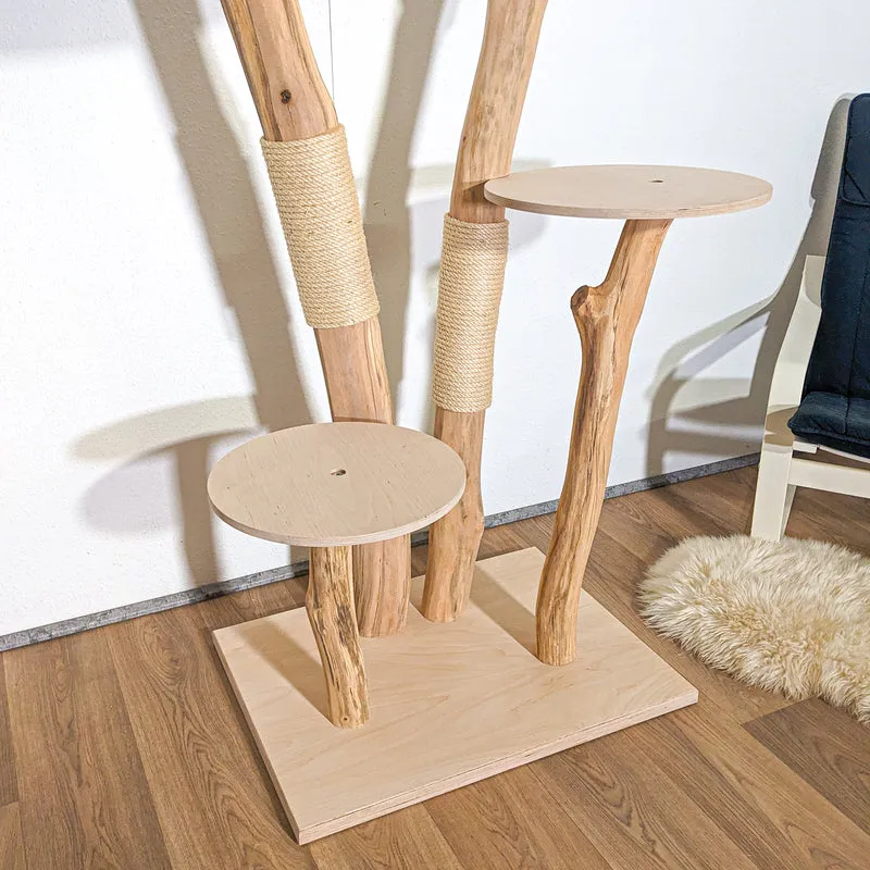 Naturkratzbaum 4356 Kratzbaum Natur Holz Design 175 cm hoch Katzenbaum