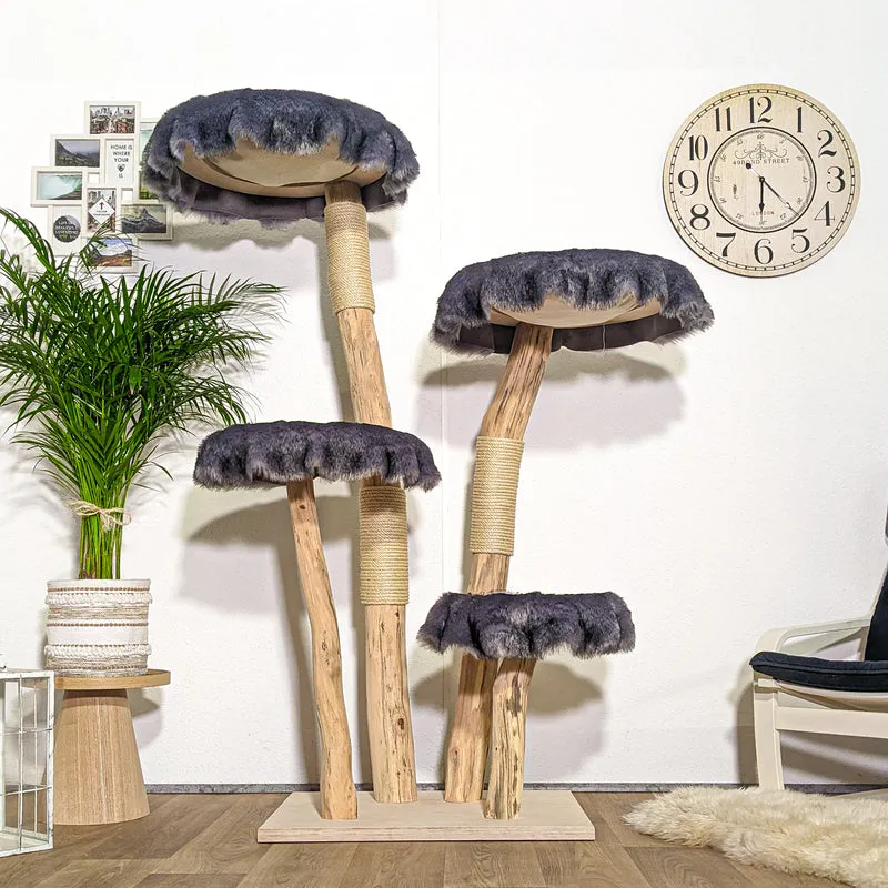 Naturkratzbaum 4353 Kratzbaum Natur Holz Design 175 cm hoch Katzenbaum