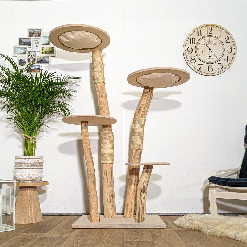Naturkratzbaum 4353 Kratzbaum Natur Holz Design 175 cm hoch Katzenbaum