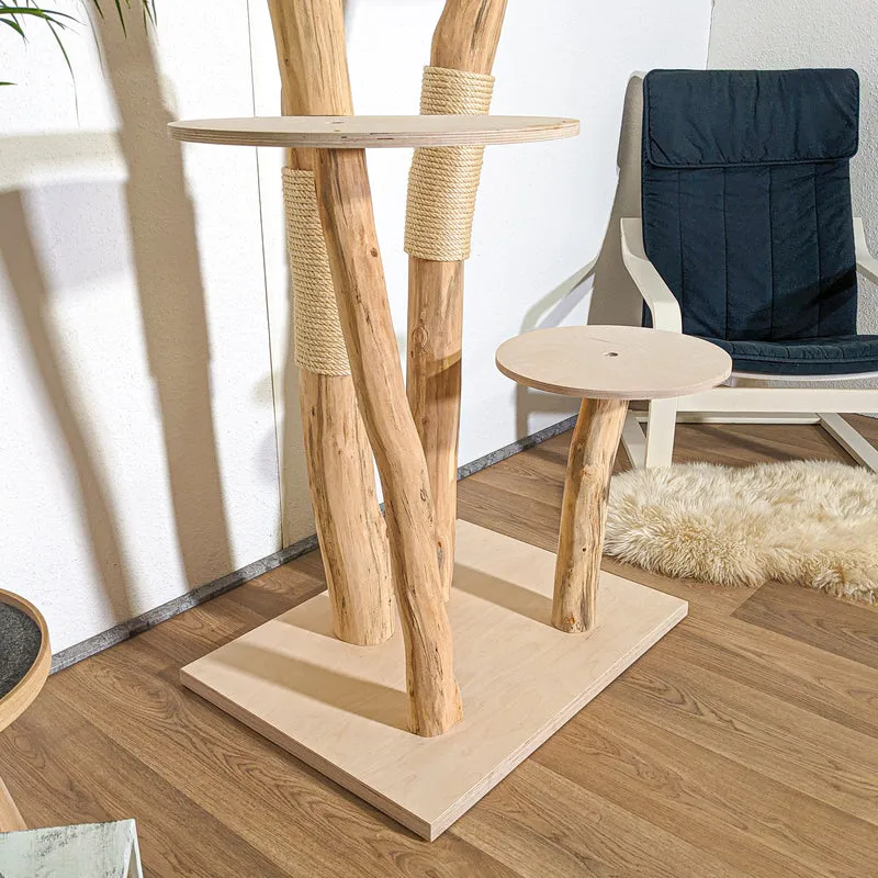 Naturkratzbaum 4353 Kratzbaum Natur Holz Design 175 cm hoch Katzenbaum