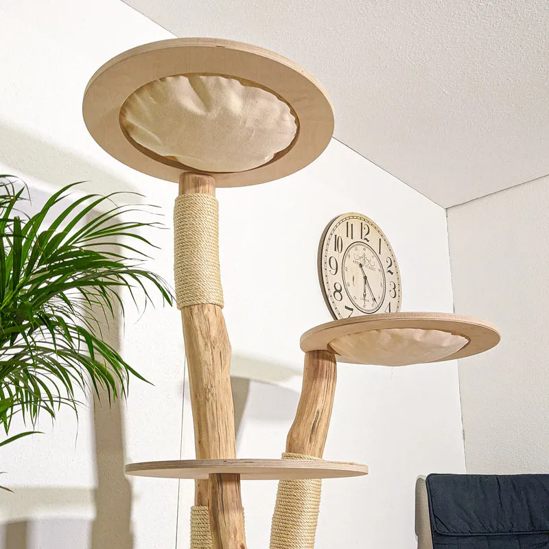 Naturkratzbaum 4353 Kratzbaum Natur Holz Design 175 cm hoch Katzenbaum