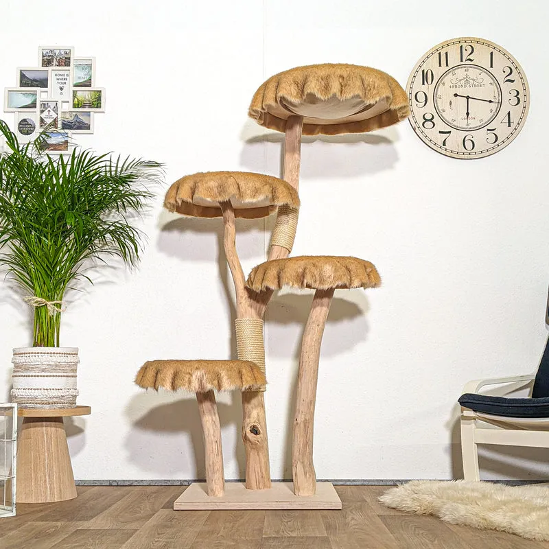 Naturkratzbaum 4352 Kratzbaum Natur Holz Design 170 cm hoch Katzenbaum