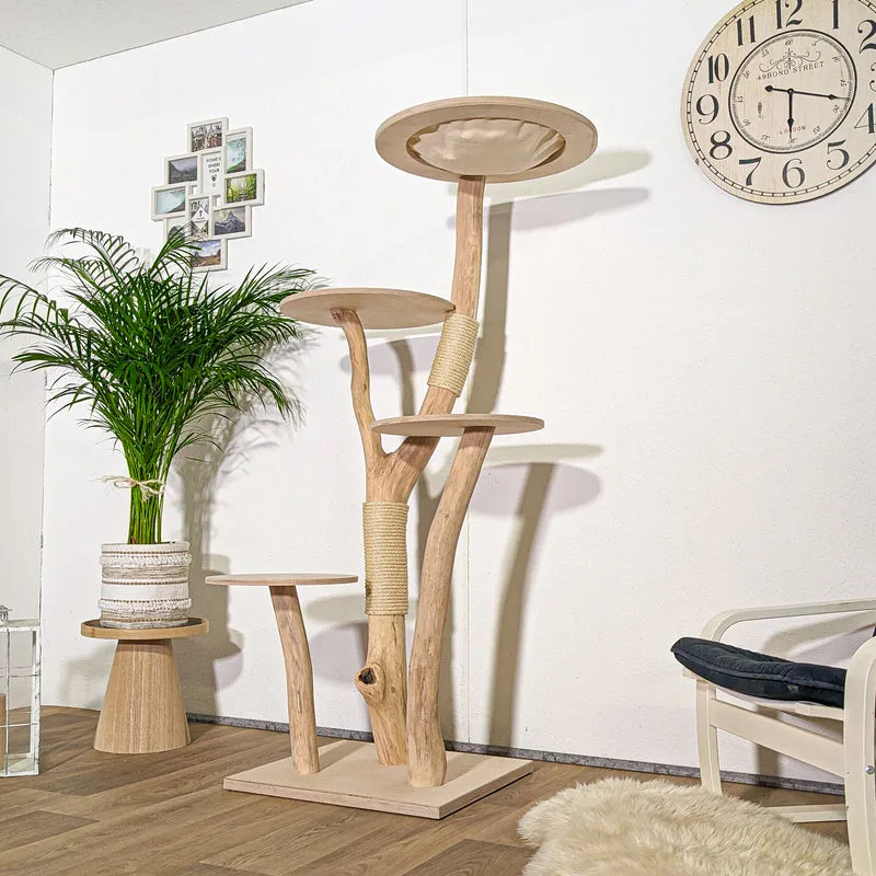 Naturkratzbaum 4352 Kratzbaum Natur Holz Design 170 cm hoch Katzenbaum