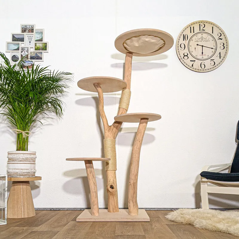 Naturkratzbaum 4352 Kratzbaum Natur Holz Design 170 cm hoch Katzenbaum