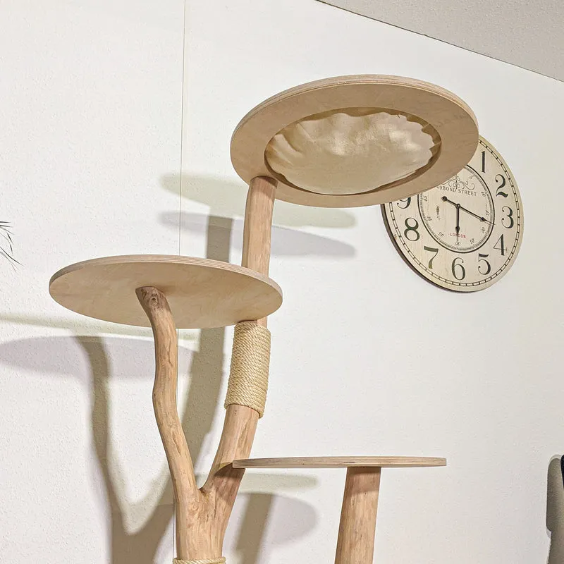 Naturkratzbaum 4352 Kratzbaum Natur Holz Design 170 cm hoch Katzenbaum