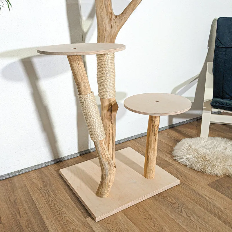 Naturkratzbaum 4351 Kratzbaum Natur Holz Design 160 cm hoch Katzenbaum