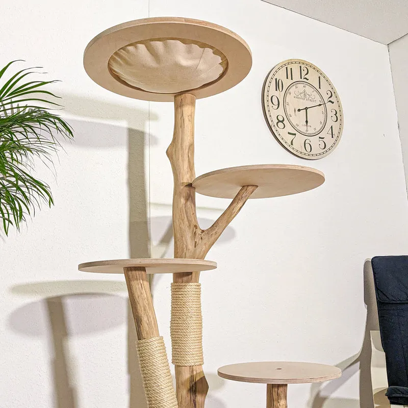Naturkratzbaum 4351 Kratzbaum Natur Holz Design 160 cm hoch Katzenbaum
