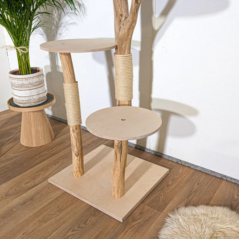 Naturkratzbaum 4351 Kratzbaum Natur Holz Design 160 cm hoch Katzenbaum