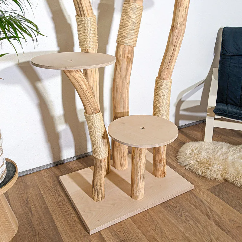 Naturkratzbaum 4363 Kratzbaum Natur Holz Design 205 cm hoch Katzenbaum