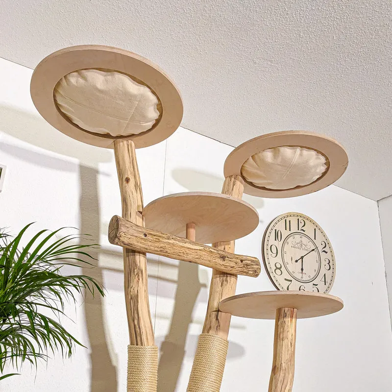 Naturkratzbaum 4363 Kratzbaum Natur Holz Design 205 cm hoch Katzenbaum