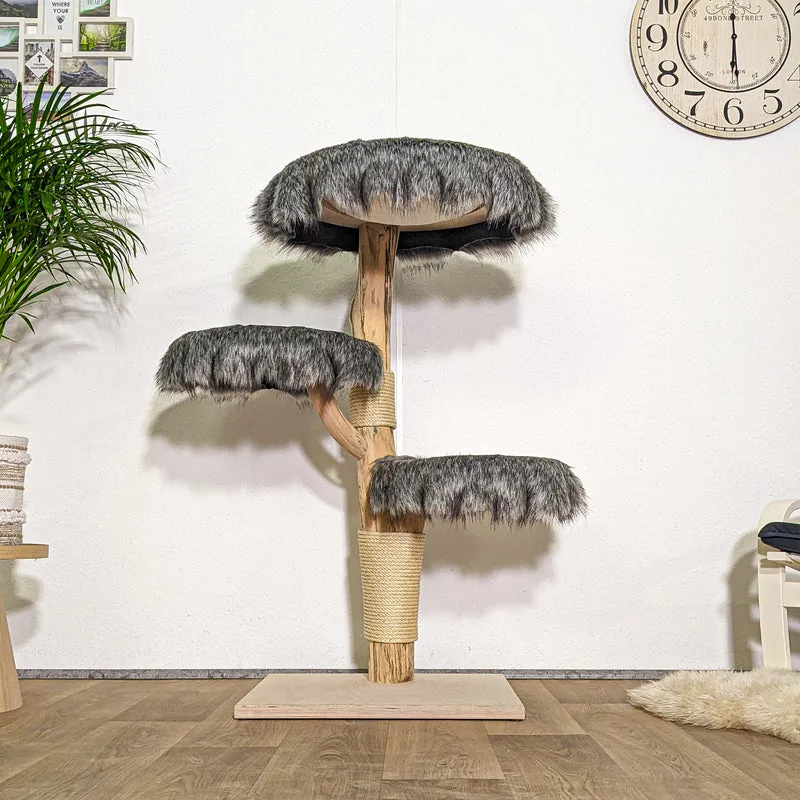 Naturkratzbaum 4347 Kratzbaum Natur Holz Design 123 cm hoch Katzenbaum