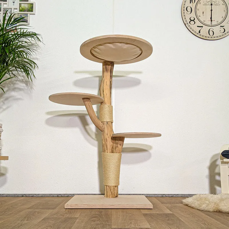 Naturkratzbaum 4347 Kratzbaum Natur Holz Design 123 cm hoch Katzenbaum