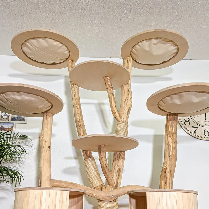 Naturkratzbaum 4345 Kratzbaum Natur Holz Design 220 cm hoch Katzenbaum