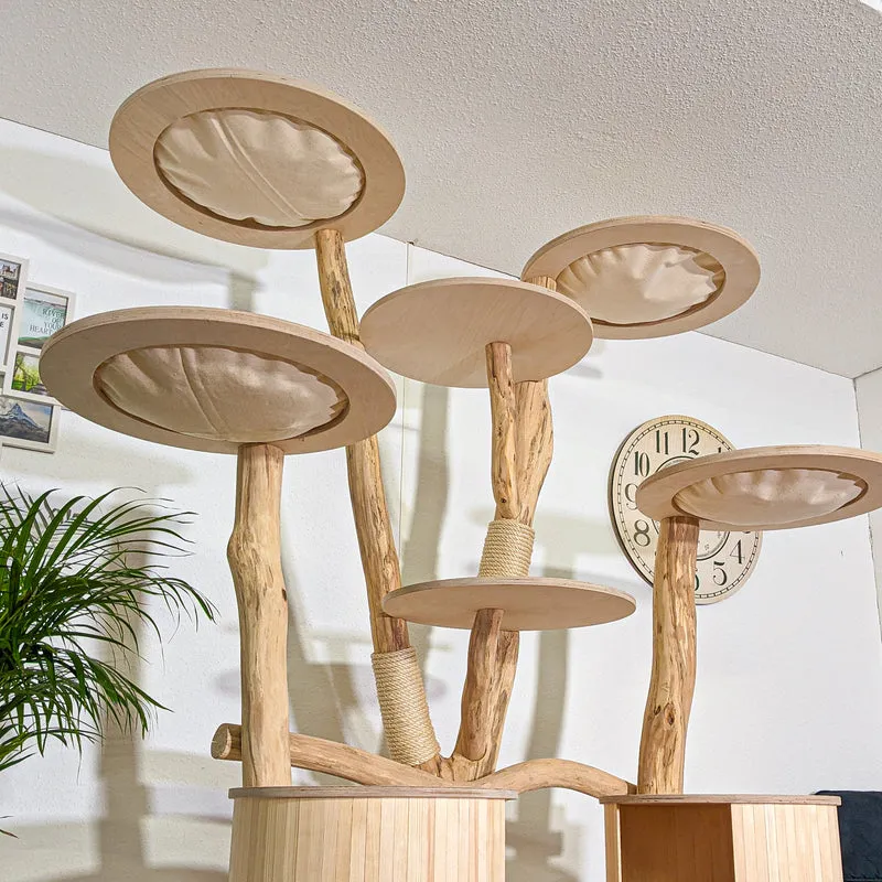 Naturkratzbaum 4345 Kratzbaum Natur Holz Design 220 cm hoch Katzenbaum