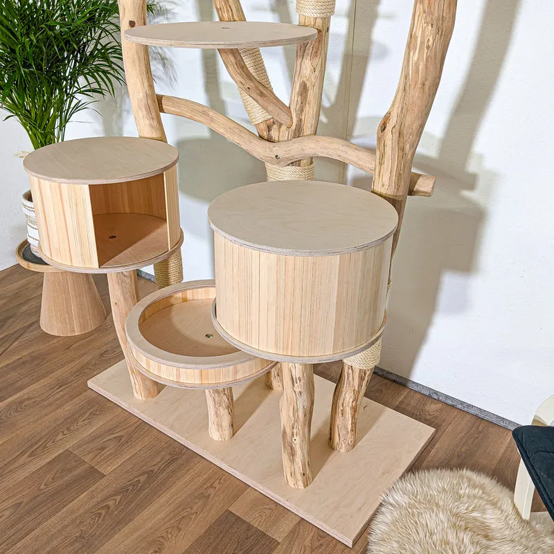 Naturkratzbaum 4345 Kratzbaum Natur Holz Design 220 cm hoch Katzenbaum