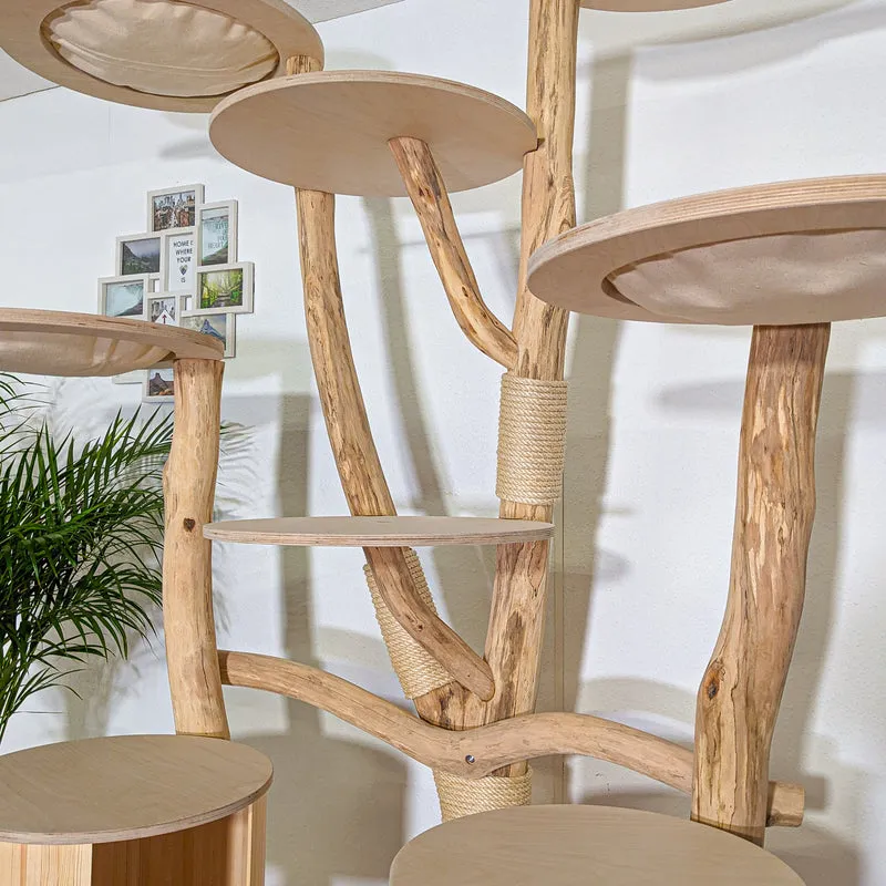 Naturkratzbaum 4345 Kratzbaum Natur Holz Design 220 cm hoch Katzenbaum