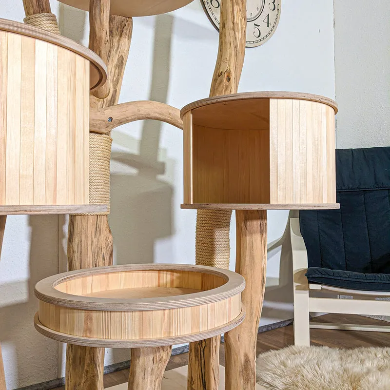 Naturkratzbaum 4345 Kratzbaum Natur Holz Design 220 cm hoch Katzenbaum