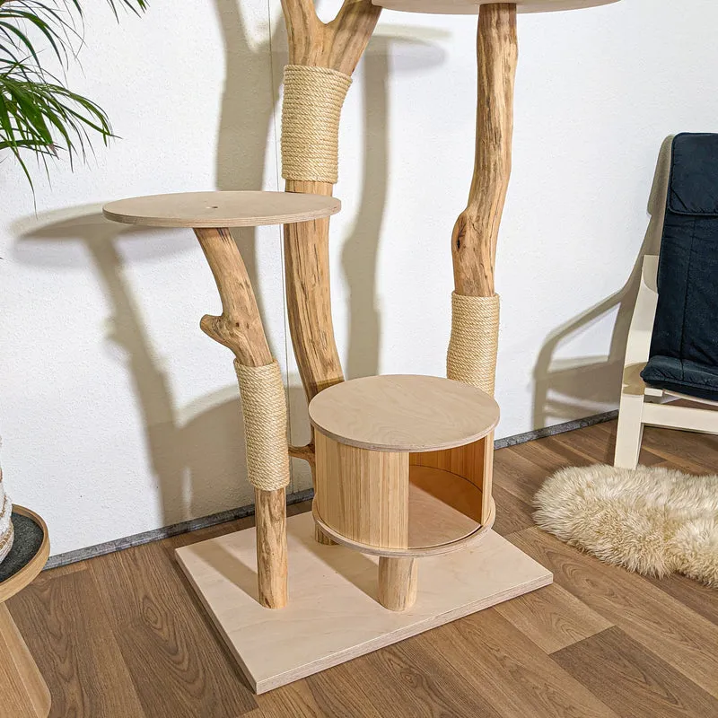 Naturkratzbaum 4343 Kratzbaum Natur Holz Design 210 cm hoch Katzenbaum
