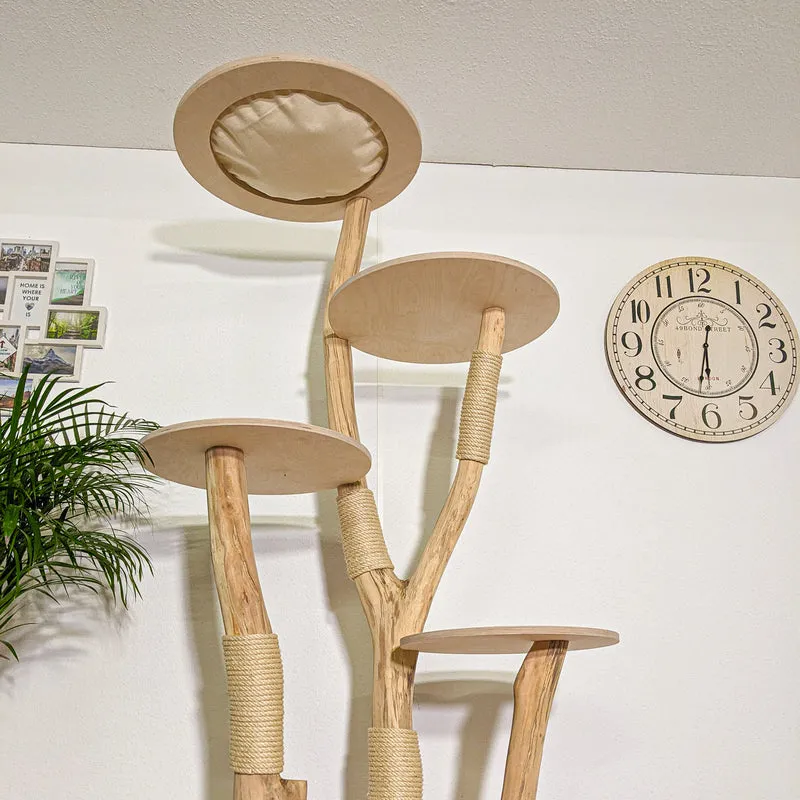 Naturkratzbaum 4342 Kratzbaum Natur Holz Design 205 cm hoch Katzenbaum