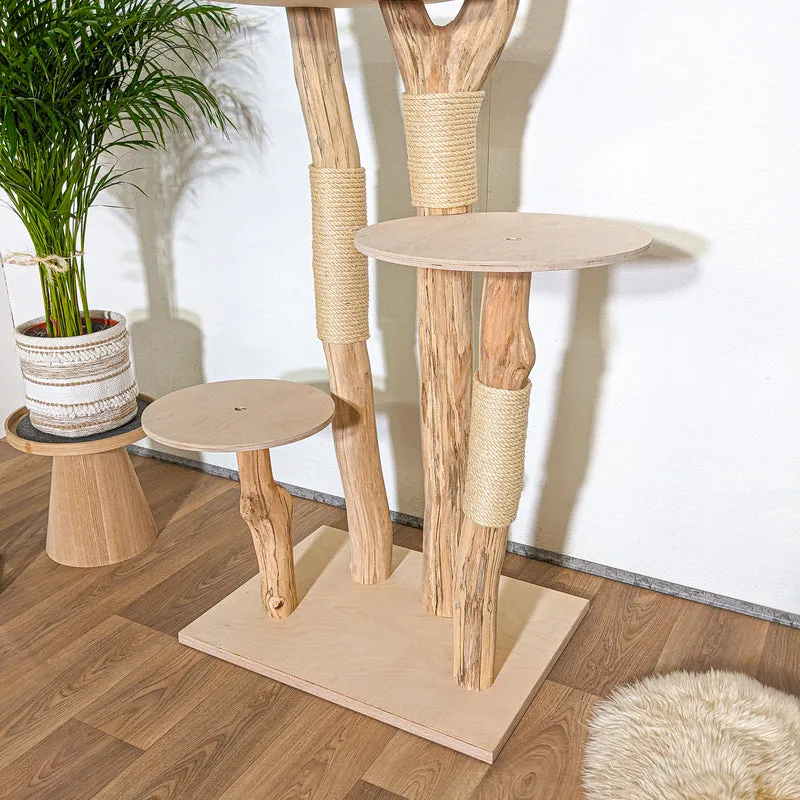 Naturkratzbaum 4341 Kratzbaum Natur Holz Design 210 cm hoch Katzenbaum