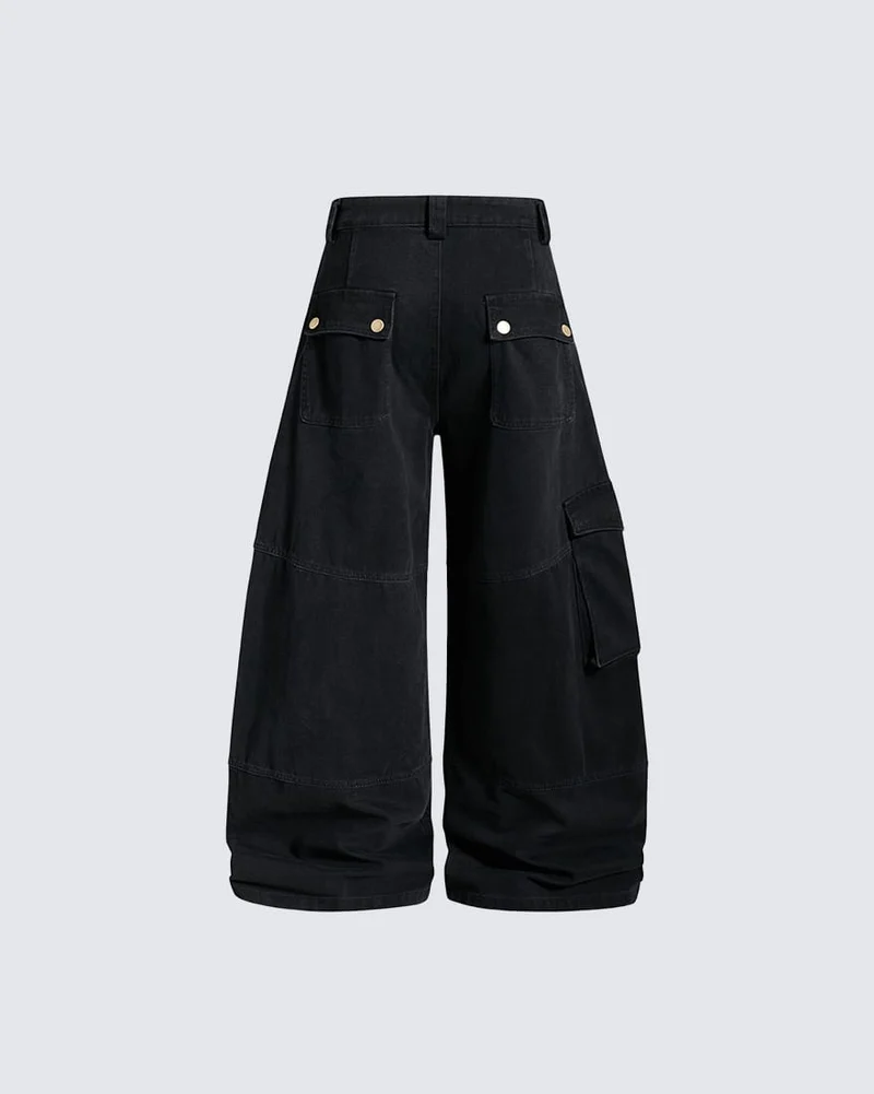 KIIKIO Utility Zipper Multi-Pocket Baggy Cargo Pants