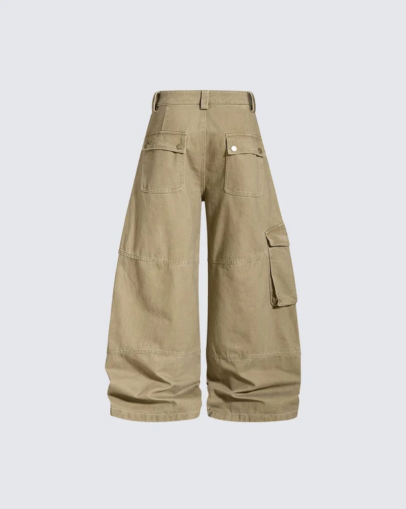 KIIKIO Utility Zipper Multi-Pocket Baggy Cargo Pants
