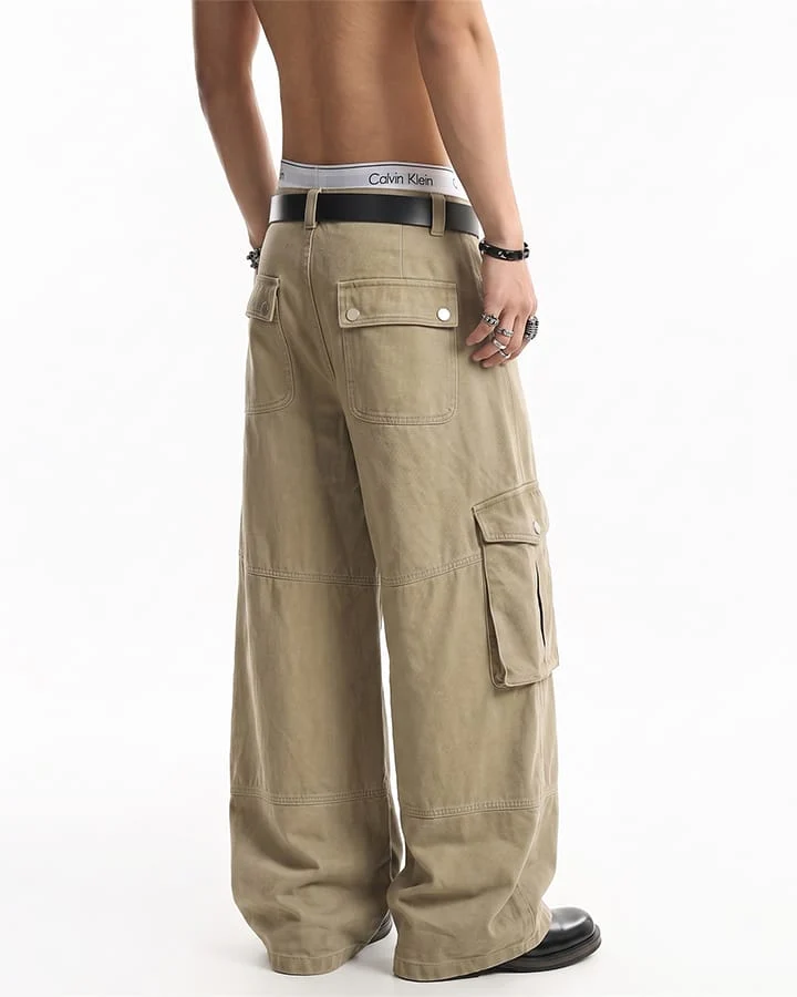 KIIKIO Utility Zipper Multi-Pocket Baggy Cargo Pants